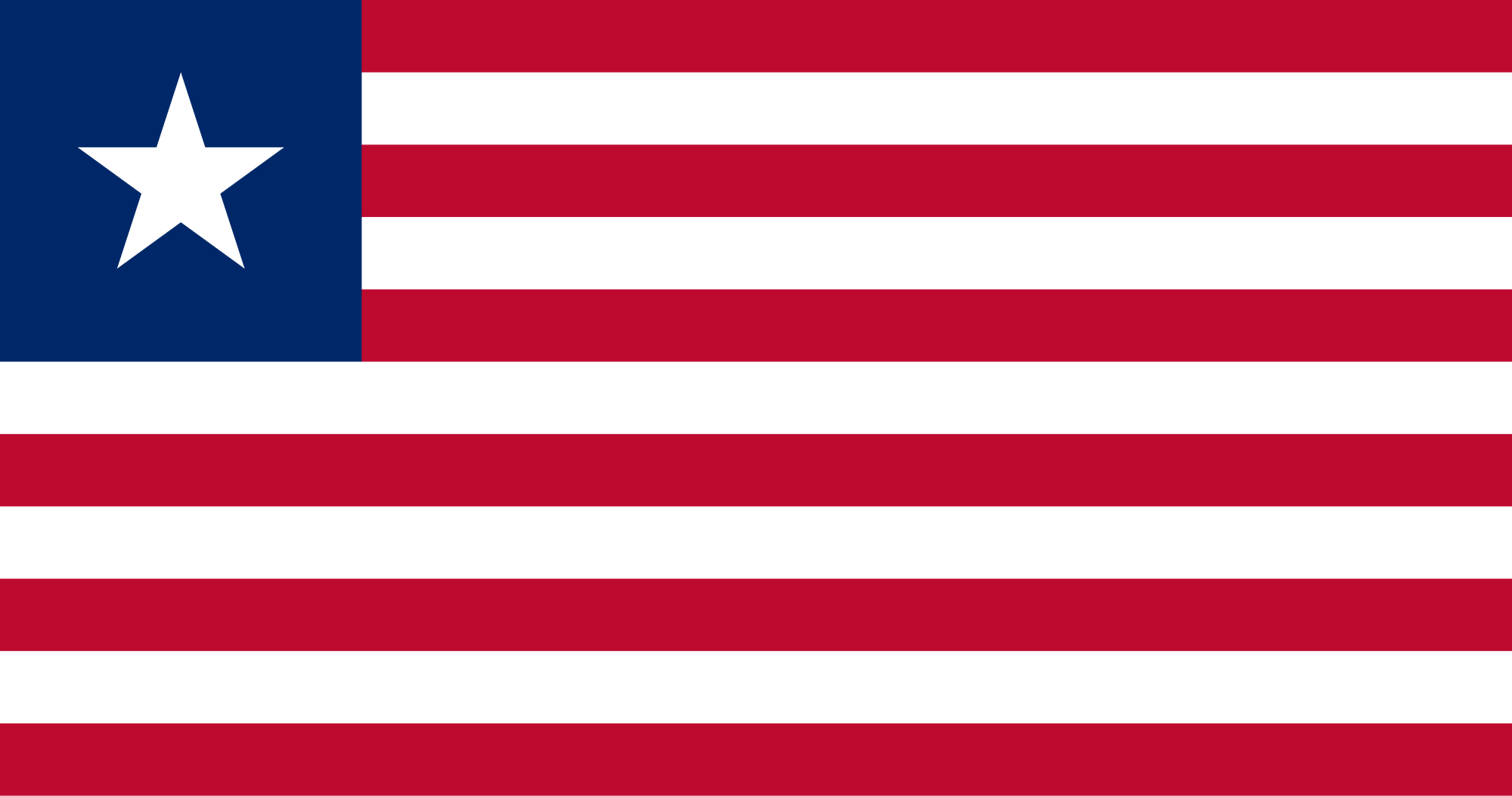 A flag with horizontal red, white, and blue stripes and a white star in a blue square in the upper left corner.