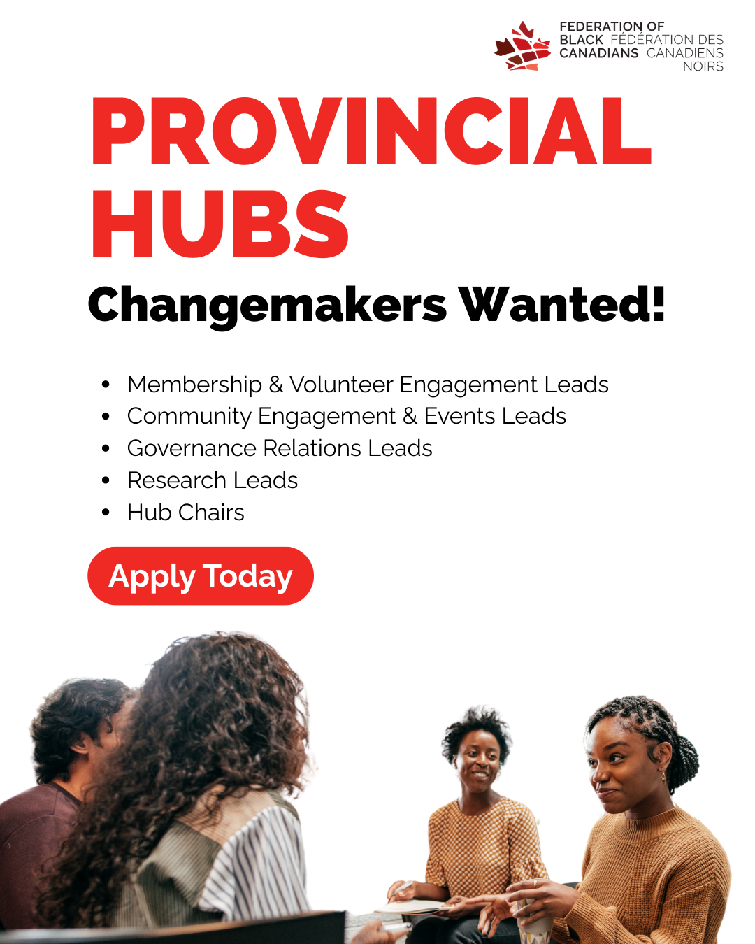 Provincial Hubs Changemakers Wanted! - 2