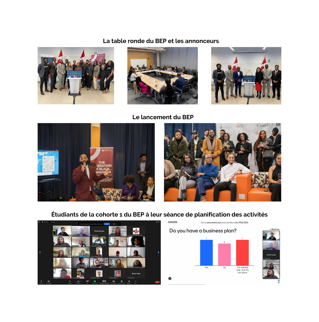 La table ronde du BEP et les annonceurs, Le lancement du BEP, Étudiants de la cohorte 1 du BEP à leur séance de planification des activités