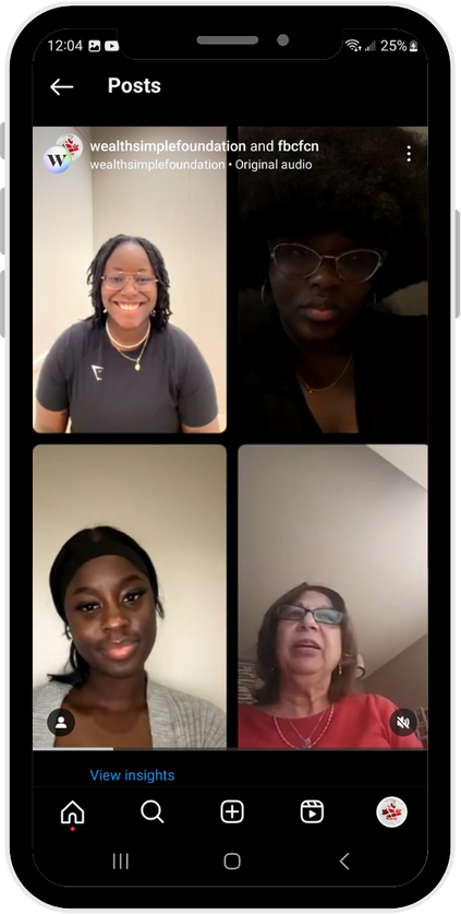 Image of iphone with instagram live from let's tax preparing for tax 